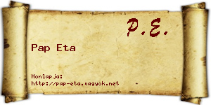 Pap Eta névjegykártya